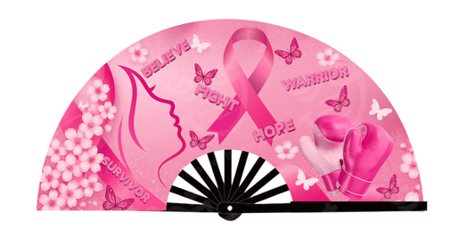 Breast Cancer Awareness Clack Fan – Believe • Fight • Hope • Warrior