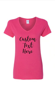 Custom Short Sleeve V-Neck Shirt