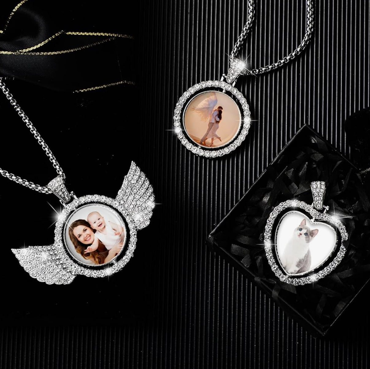 Personalized Necklace with double sided Picture