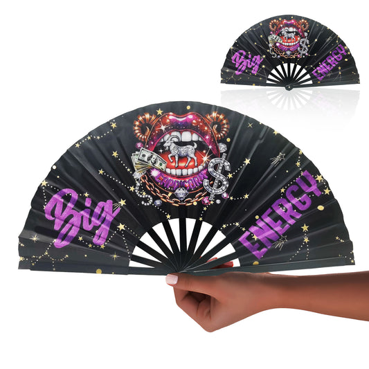 Capricorn Zodiac Clack Fan – Big Energy Glam Folding Fan | Sparkly Astrology Hand Fan | Premade Clack Fan | Capricorn Birthday Gift