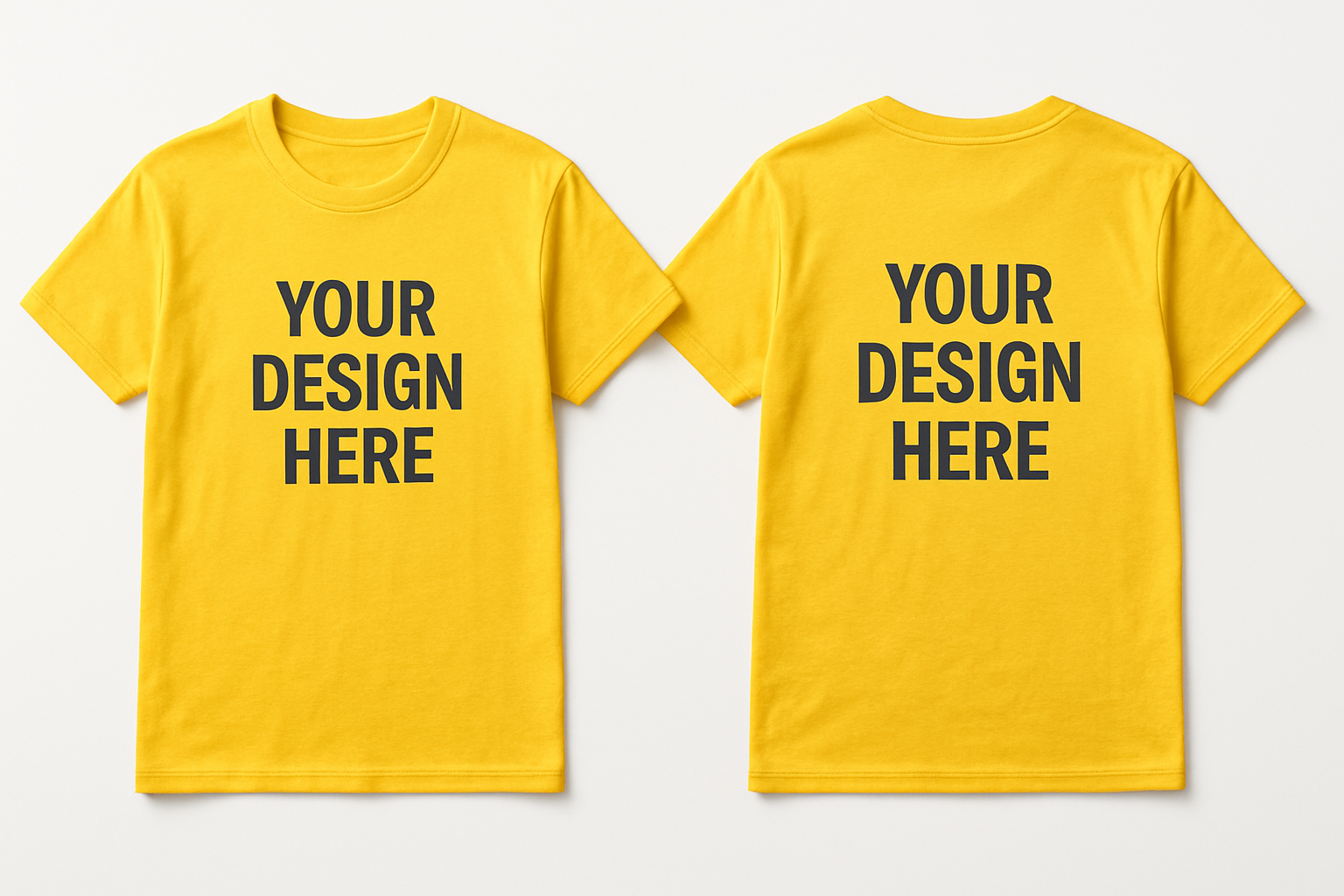 your design here on the front shirt and the back shirt